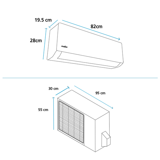 MINI SPLIT MABE 12000 BTU 220V / COD.018385
