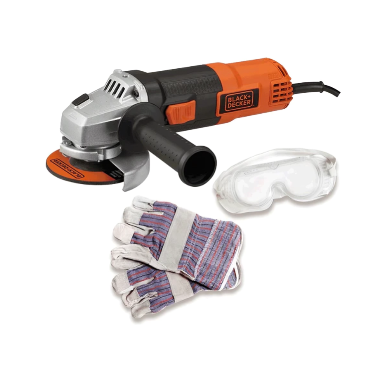 PULIDOR 4-1/2 820W GUANTES+GAFAS BLACK&DECKER